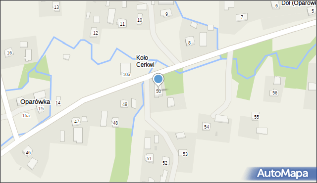 Oparówka, Oparówka, 50, mapa Oparówka