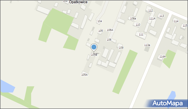 Opatkowice, Opatkowice, 105B, mapa Opatkowice