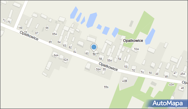 Opatkowice, Opatkowice, 59, mapa Opatkowice