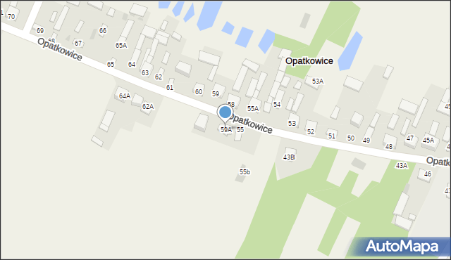 Opatkowice, Opatkowice, 59A, mapa Opatkowice