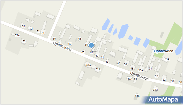 Opatkowice, Opatkowice, 64, mapa Opatkowice