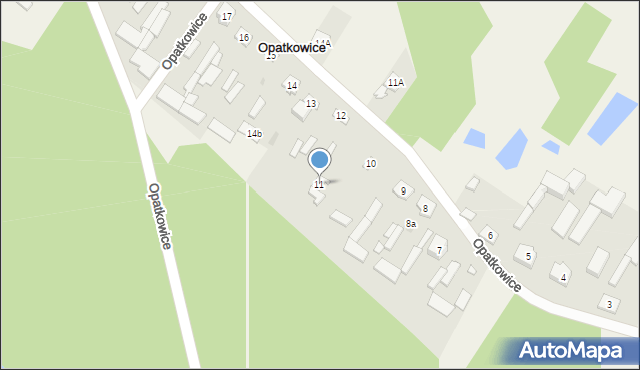Opatkowice, Opatkowice, 11, mapa Opatkowice