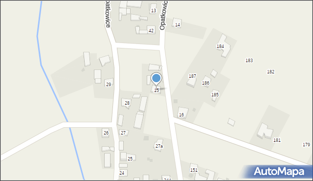 Opatkowice, Opatkowice, 15, mapa Opatkowice