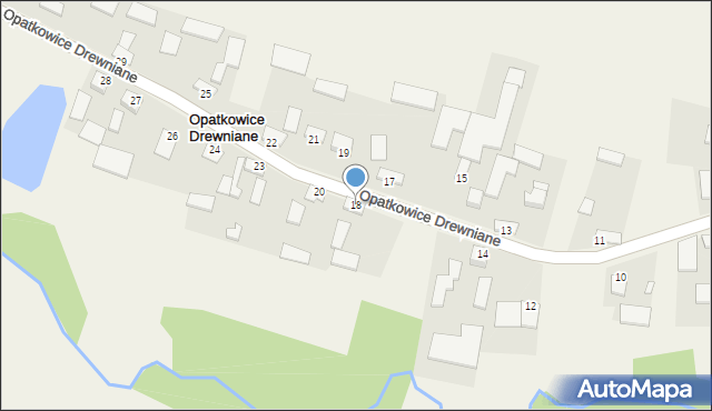 Opatkowice Drewniane, Opatkowice Drewniane, 18, mapa Opatkowice Drewniane