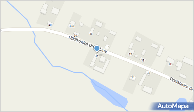 Opatkowice Drewniane, Opatkowice Drewniane, 36, mapa Opatkowice Drewniane