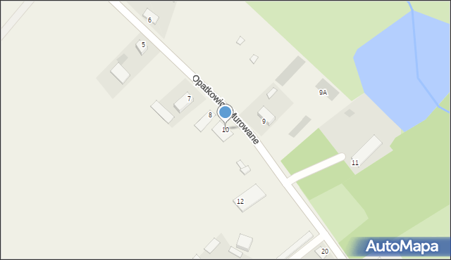 Opatkowice Murowane, Opatkowice Murowane, 10, mapa Opatkowice Murowane