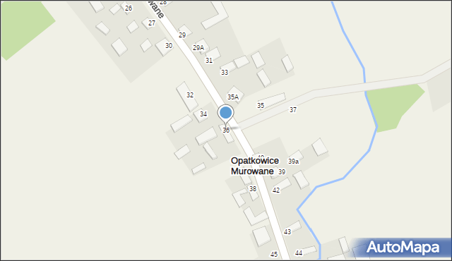 Opatkowice Murowane, Opatkowice Murowane, 36, mapa Opatkowice Murowane