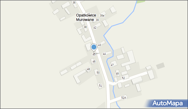 Opatkowice Murowane, Opatkowice Murowane, 45, mapa Opatkowice Murowane