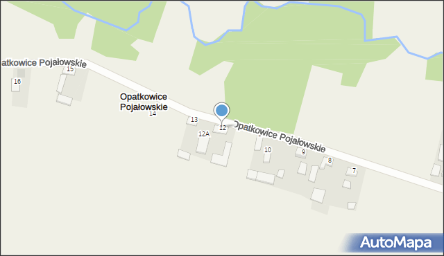 Opatkowice Pojałowskie, Opatkowice Pojałowskie, 12, mapa Opatkowice Pojałowskie
