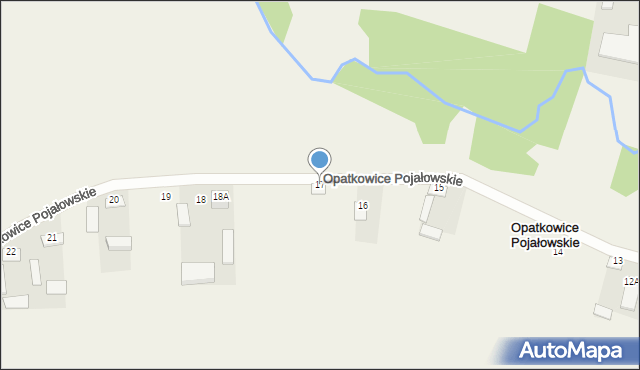 Opatkowice Pojałowskie, Opatkowice Pojałowskie, 17, mapa Opatkowice Pojałowskie