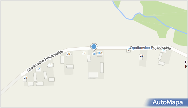 Opatkowice Pojałowskie, Opatkowice Pojałowskie, 18, mapa Opatkowice Pojałowskie