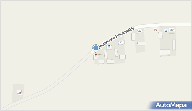 Opatkowice Pojałowskie, Opatkowice Pojałowskie, 23, mapa Opatkowice Pojałowskie