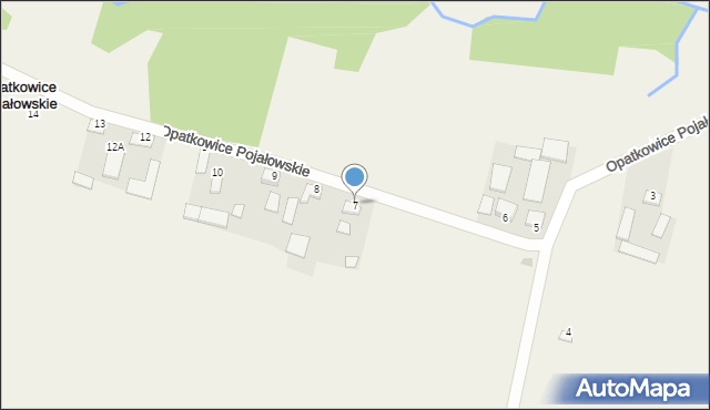 Opatkowice Pojałowskie, Opatkowice Pojałowskie, 7, mapa Opatkowice Pojałowskie