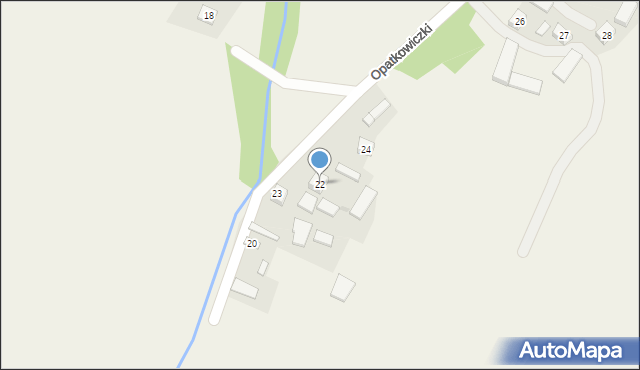 Opatkowiczki, Opatkowiczki, 22, mapa Opatkowiczki