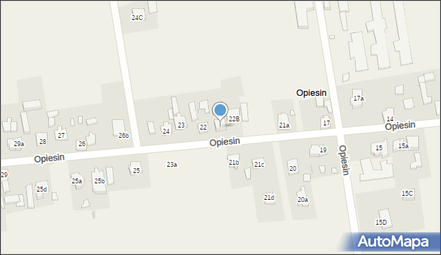Opiesin, Opiesin, 22a, mapa Opiesin