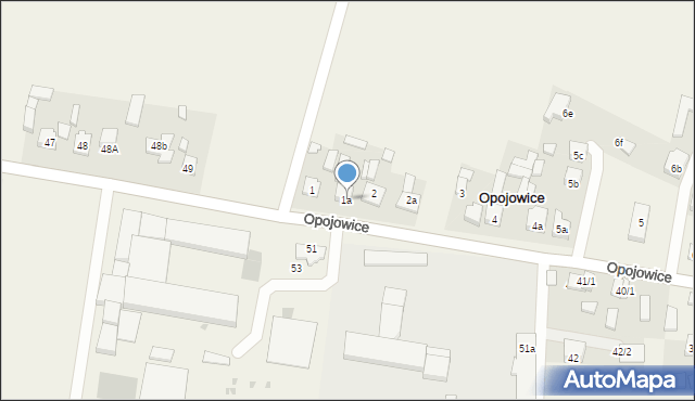 Opojowice, Opojowice, 1a, mapa Opojowice