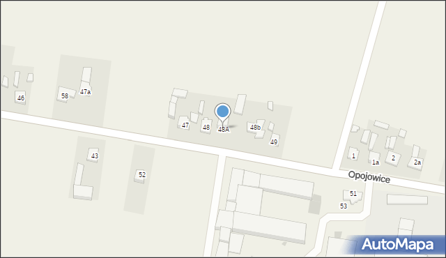 Opojowice, Opojowice, 48A, mapa Opojowice