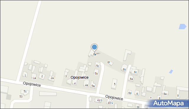 Opojowice, Opojowice, 6e, mapa Opojowice