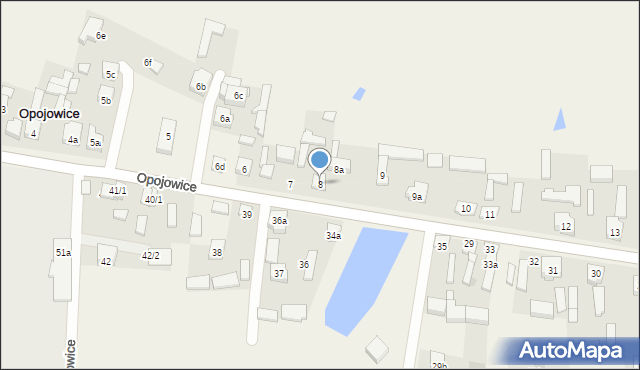 Opojowice, Opojowice, 8, mapa Opojowice