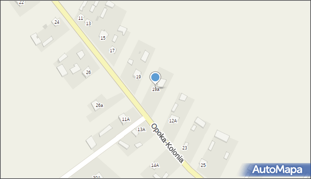 Opoka-Kolonia, Opoka-Kolonia, 19a, mapa Opoka-Kolonia
