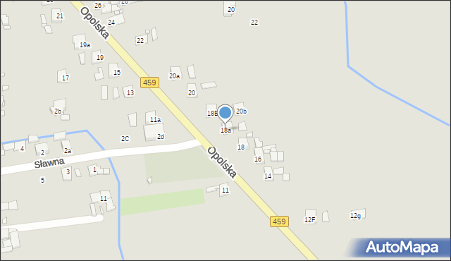 Opole, Opolska, 18a, mapa Opola