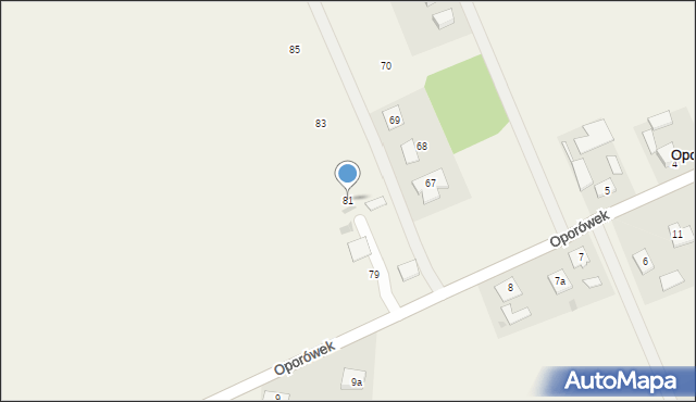 Oporówek, Oporówek, 81, mapa Oporówek