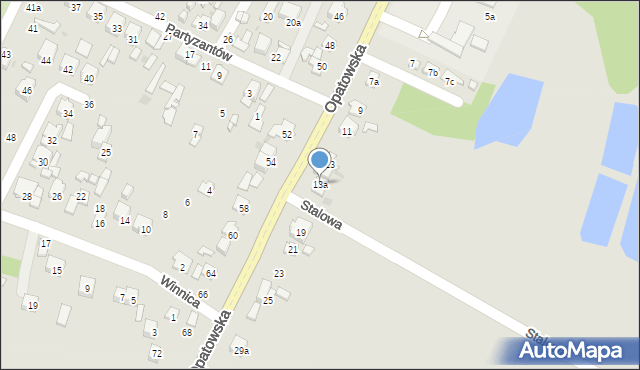 Ostrowiec Świętokrzyski, Opatowska, 13a, mapa Ostrowiec Świętokrzyski