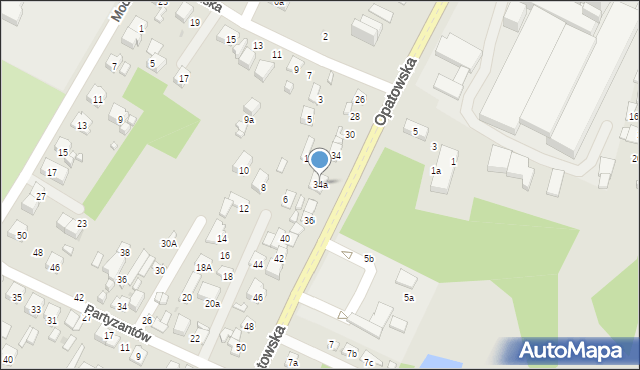 Ostrowiec Świętokrzyski, Opatowska, 34a, mapa Ostrowiec Świętokrzyski