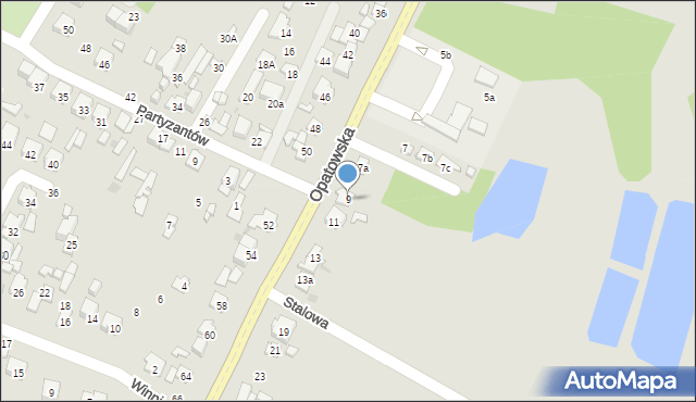 Ostrowiec Świętokrzyski, Opatowska, 9, mapa Ostrowiec Świętokrzyski