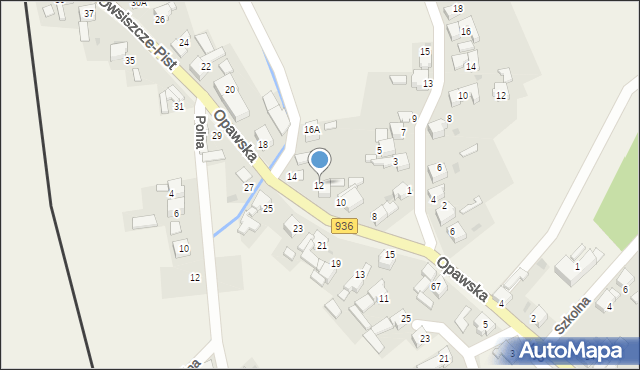 Owsiszcze, Opawska, 12, mapa Owsiszcze