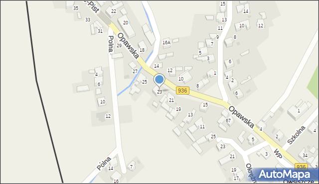 Owsiszcze, Opawska, 23, mapa Owsiszcze