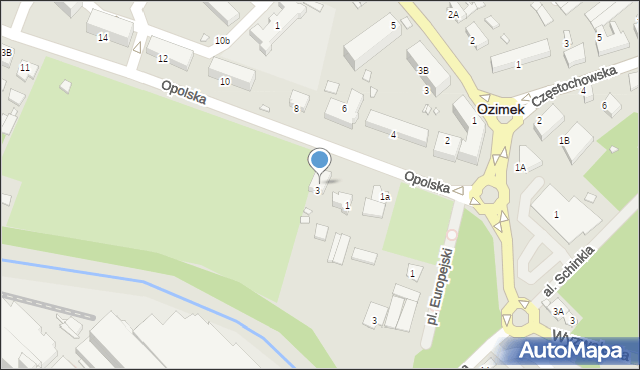 Ozimek, Opolska, 7, mapa Ozimek