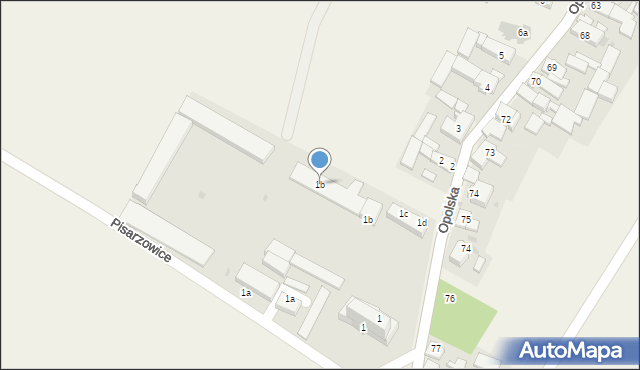 Pisarzowice, Opolska, 1b, mapa Pisarzowice