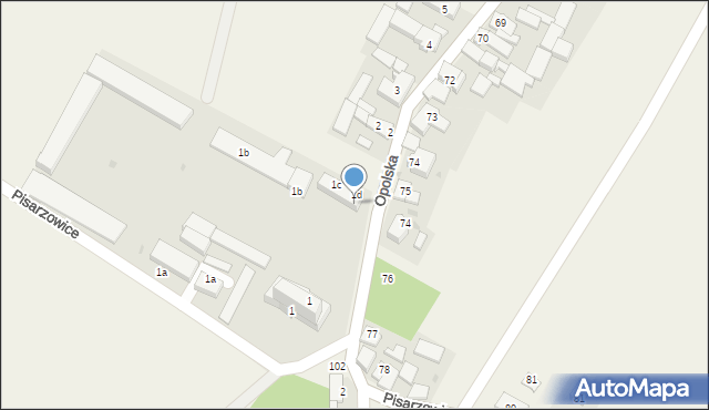 Pisarzowice, Opolska, 82, mapa Pisarzowice