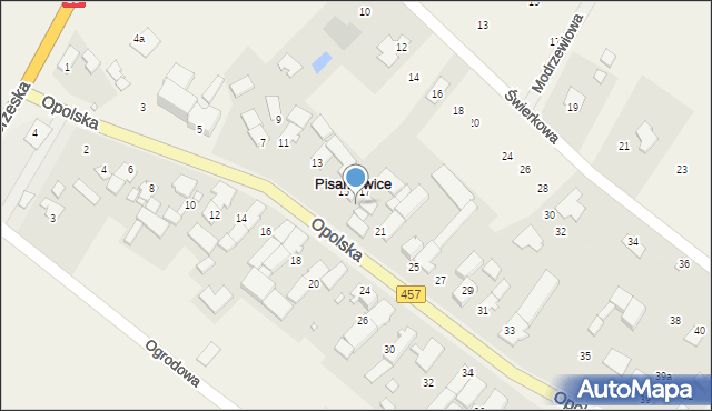 Pisarzowice, Opolska, 19, mapa Pisarzowice