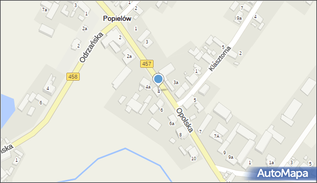 Popielów, Opolska, 4, mapa Popielów