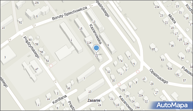 Przemyśl, Opalińskiego Kazimierza, 11, mapa Przemyśla