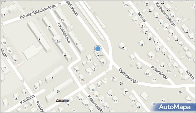 Przemyśl, Opalińskiego Kazimierza, 7, mapa Przemyśla