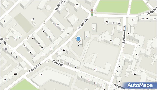 Racibórz, Opawska, 8, mapa Racibórz