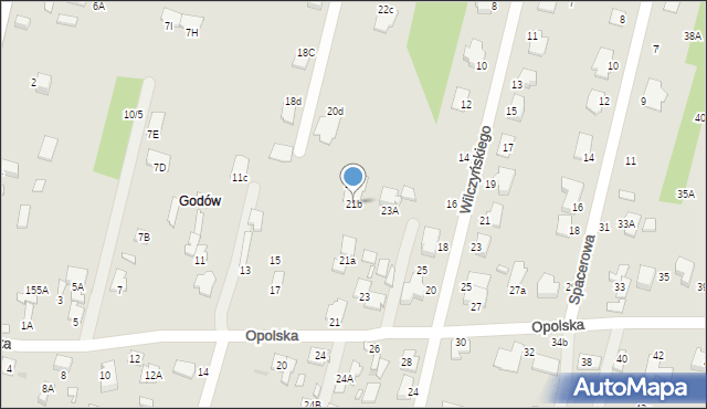 Radom, Opolska, 21b, mapa Radomia