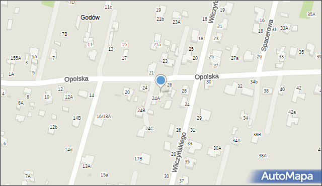 Radom, Opolska, 26A, mapa Radomia