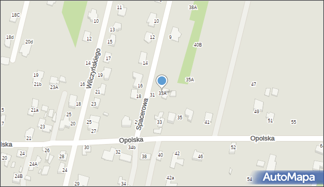 Radom, Opolska, 33A, mapa Radomia