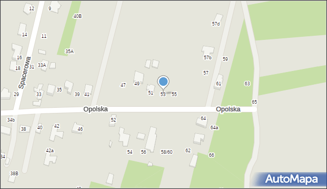 Radom, Opolska, 53, mapa Radomia