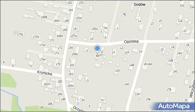 Radom, Opolska, 8A, mapa Radomia