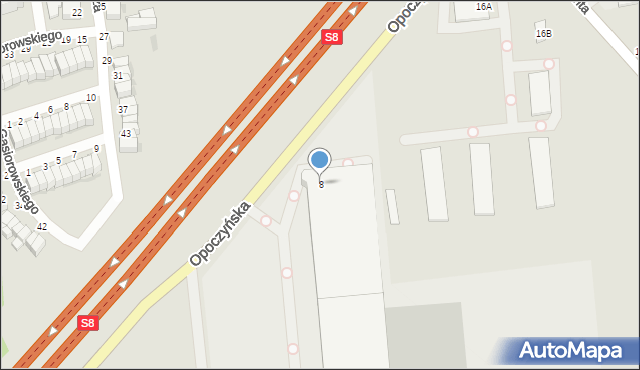 Rawa Mazowiecka, Opoczyńska, 8, mapa Rawa Mazowiecka