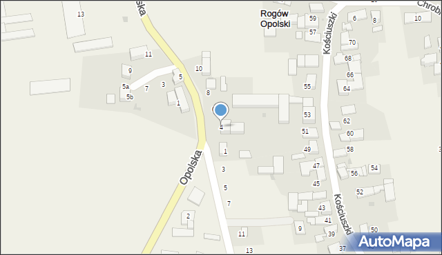 Rogów Opolski, Opolska, 4, mapa Rogów Opolski