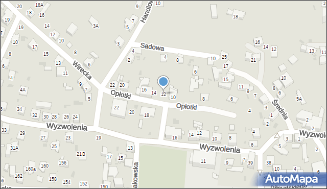 Ruda Śląska, Opłotki, 12, mapa Rudy Śląskiej