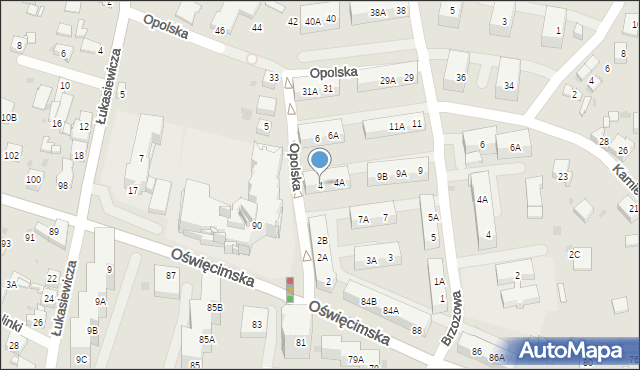 Ruda Śląska, Opolska, 4, mapa Rudy Śląskiej