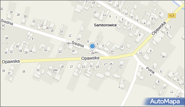 Samborowice, Opawska, 14, mapa Samborowice