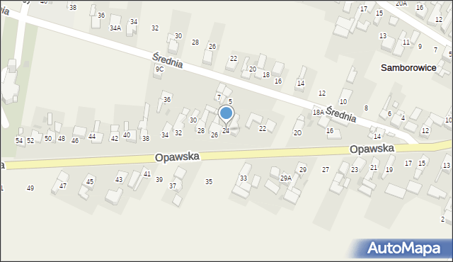 Samborowice, Opawska, 24, mapa Samborowice